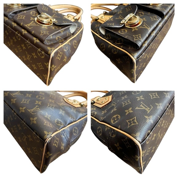 Authentic Louis Vuitton Monogram Leather Manhattan PM Satchel Bag with Dust Bag - Picture 16 of 16